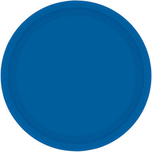Paper Plates 17cm Round 20CT FSC - Bright Royal Blue NPC