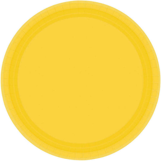 Paper Plates 23cm Round 20CT FSC - Yellow Sunshine NPC