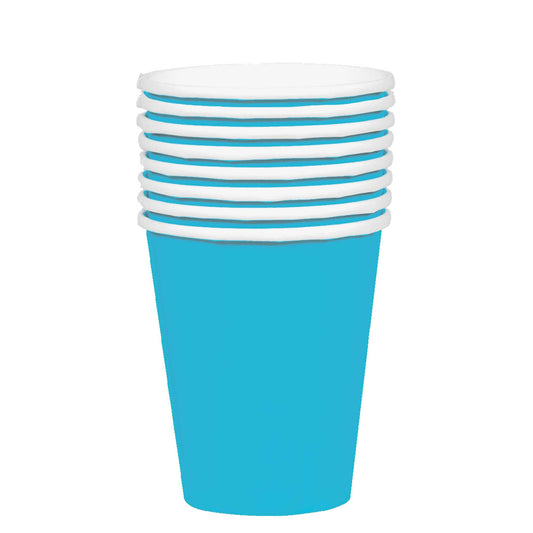 354ml Paper Cups 20 Pack- Caribbean Blue NPC