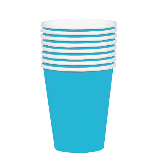 354ml Paper Cups 20 Pack- Caribbean Blue HC