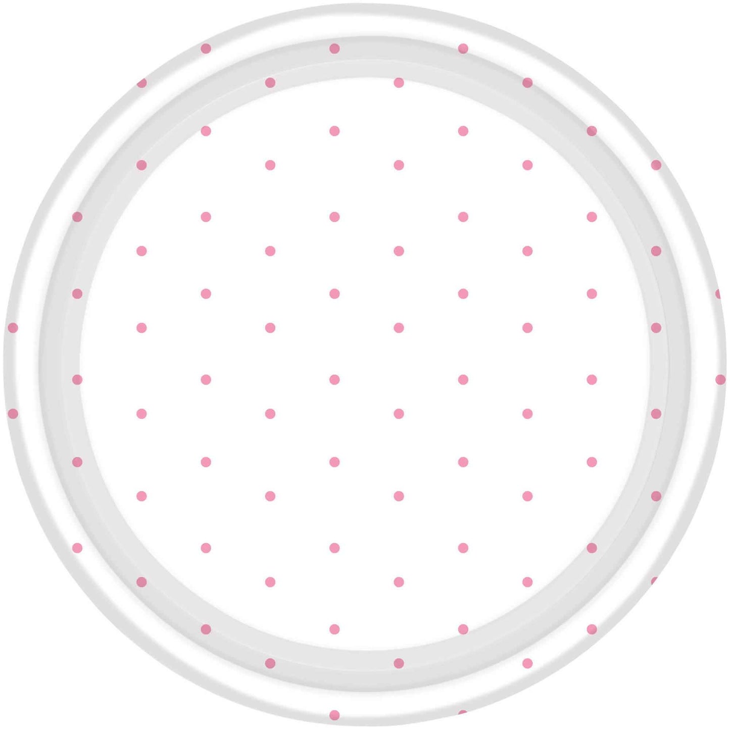 Dots Paper Plates 17cm Round 8CT FSC -  New Pink NPC