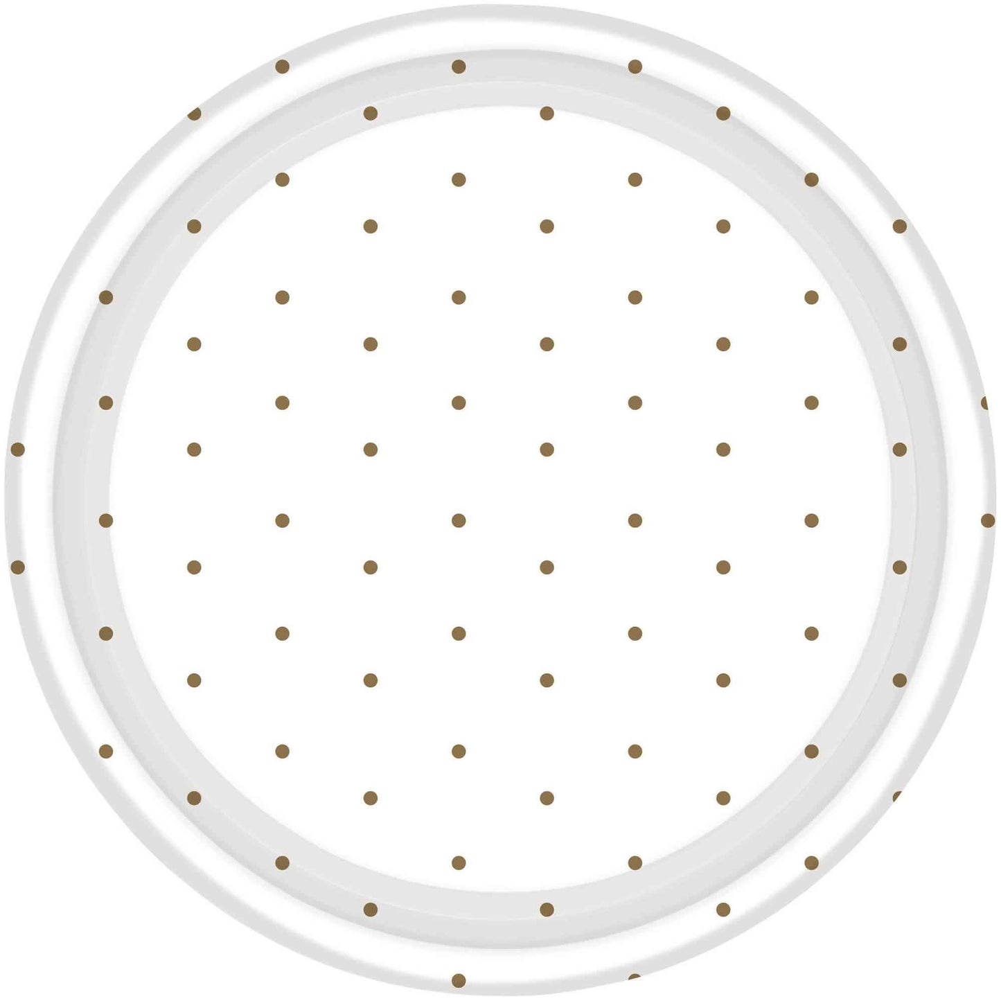 Dots Paper Plates 17cm Round 8CT FSC -  Gold NPC