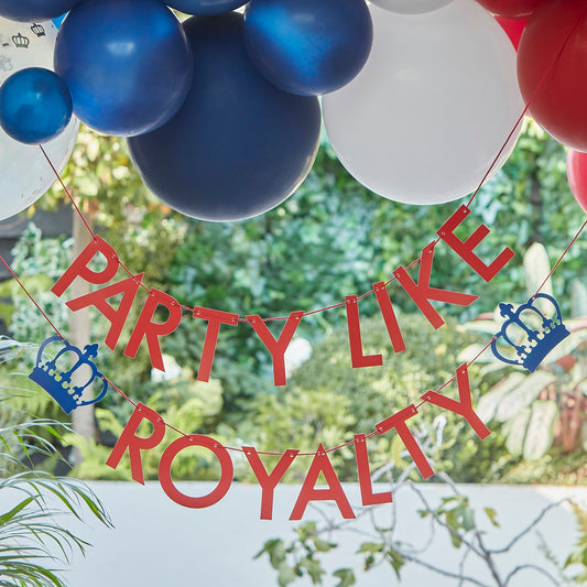 Coronation Party Like Royalty Paper Bunting FSC