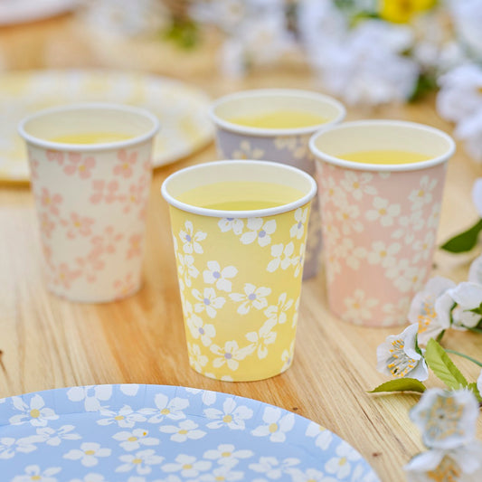 Hello Spring Floral Paper Cups FSC