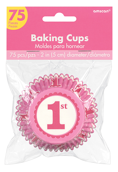 1st Birthday Pink Standard Cupcake Cases