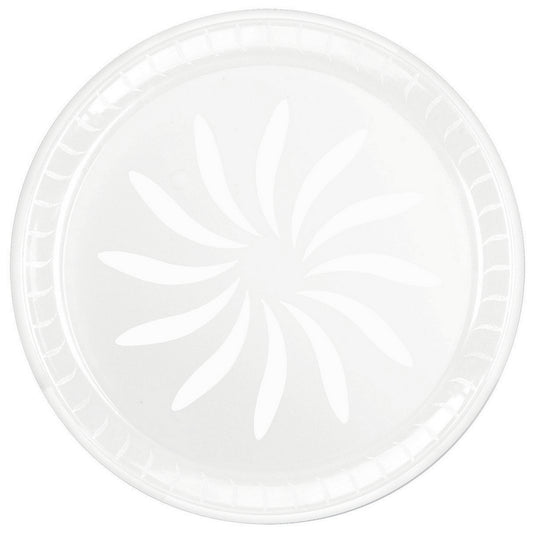 Swirl Platter White - Plastic