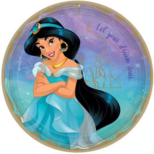Disney Princess Once Upon A Time 23cm Paper Plates Jasmine