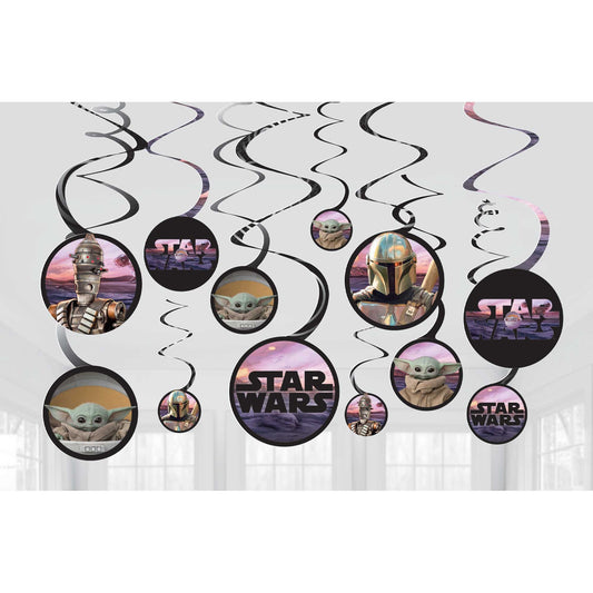 The Mandalorian Star Wars Spiral Swirl Decorations Value Pack