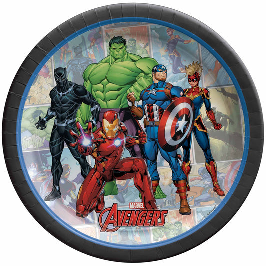 Marvel Avengers Powers Unite 17cm Round Paper Plates