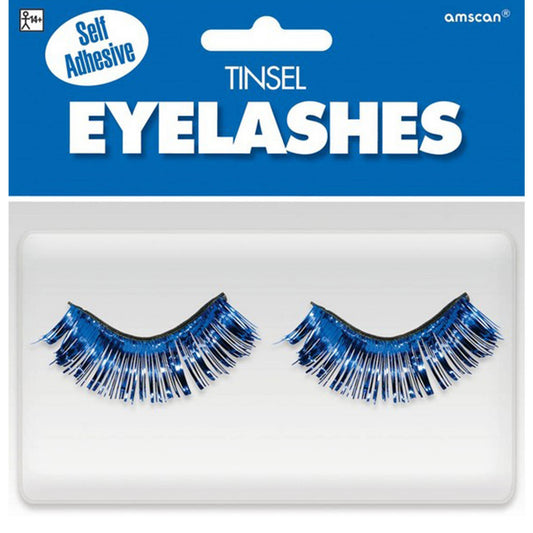Tinsel Eyelashes - Blue