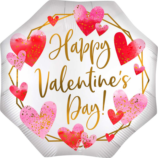SuperShape XL Happy Valentine's Day Satin Watercolour P32