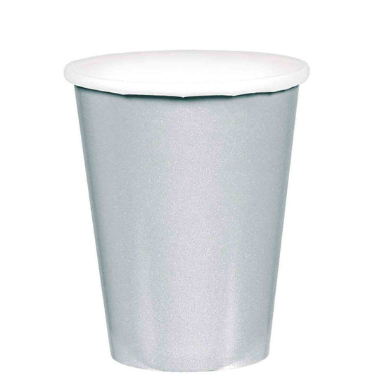 266ml Cups Paper 20 Pack - Silver