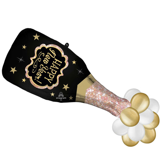 SuperShape Latex Accented Happy New Year Bubbly Bottle Q10
