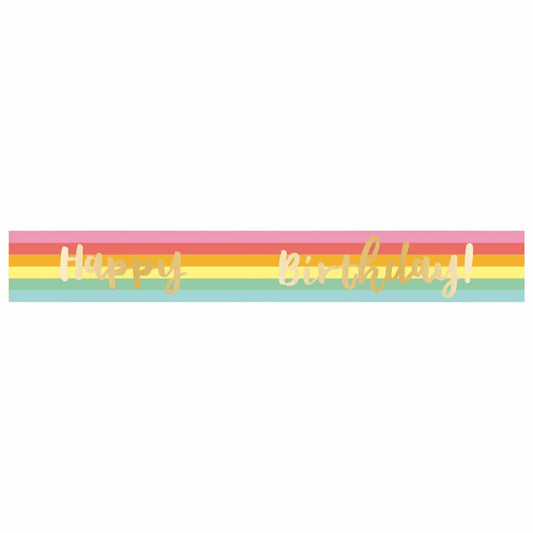 Banner Happy Birthday Rainbow Add-An-Age Foil 1.8m