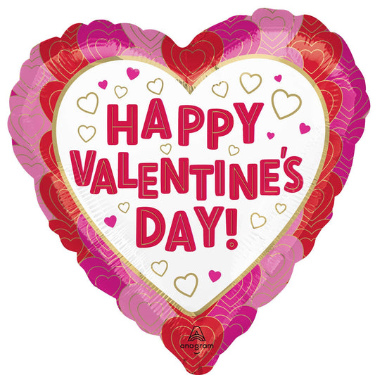 45cm Standard HX Happy Valentine's Day Wrapped in Hearts S40