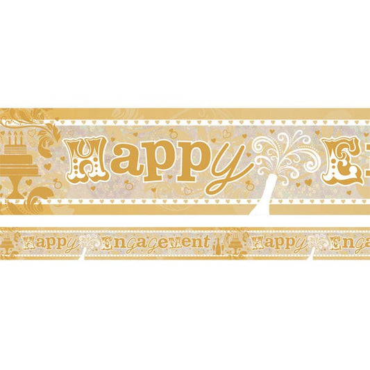 Banner Holographic Happy Engagement
