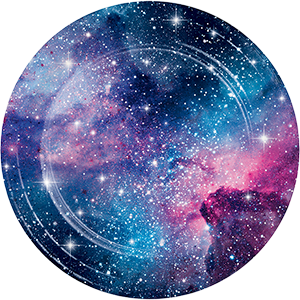 Galaxy Party Dinner Plates Paper 22cm