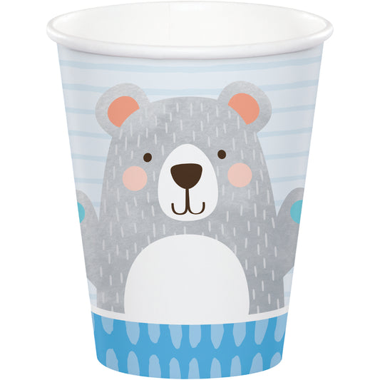 1st Birthday Bear Cups Paper 266ml