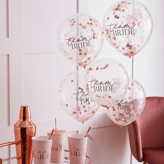 Hen Party Confetti 'Team Bride' 30cm Balloons