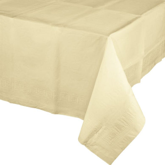 Ivory Tablecover Tissue & Plastic Back 137cm x 274cm