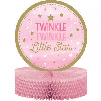 One Little Star Girl Centrepiece Honeycomb Twinkle Twinkle Little Star 30cm x 22cm