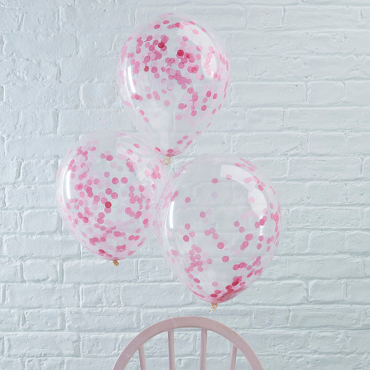 Pick & Mix Balloons Confetti Pink
