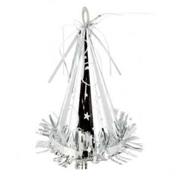 Party Hat Balloon Weight - Silver
