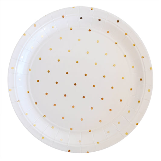 Gold Dot Dessert Plate
