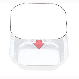 Board Lid To Fit 7113 And 7313 Small Square Foil Containers - Pack of 100
