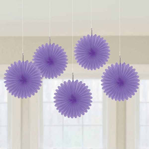 Mini Fan Decorations - New Purple