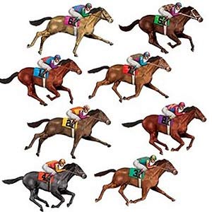 Race Horses Wall Decorations Insta-Theme Props