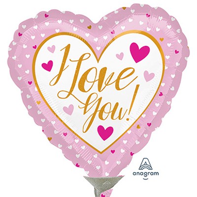 10cm I Love You Gold & Pink A10