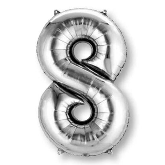 SuperShape Silver Numeral 8.  L34