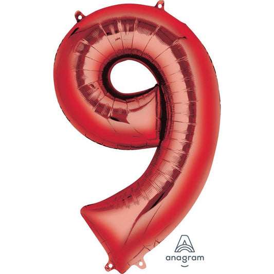 SuperShape Red Numeral 9.  L34