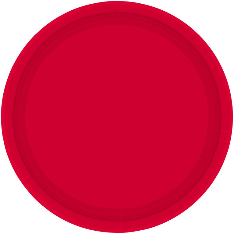 Paper Plates 17cm Round 20CT FSC - Apple Red NPC