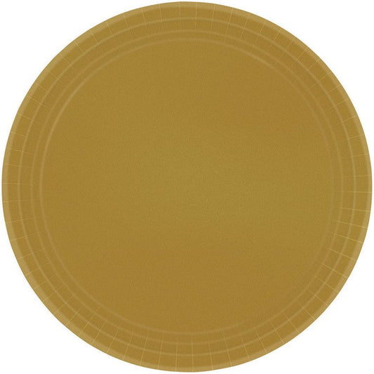 Paper Plates 23cm Round 20CT FSC - Gold NPC