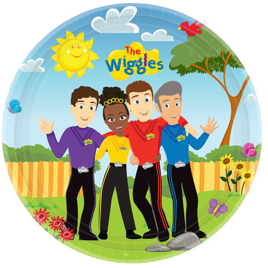 The Wiggles Party 23cm Round Paper Plates FSC