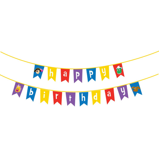The Wiggles Party Happy Birthday Pennant Banner FSC