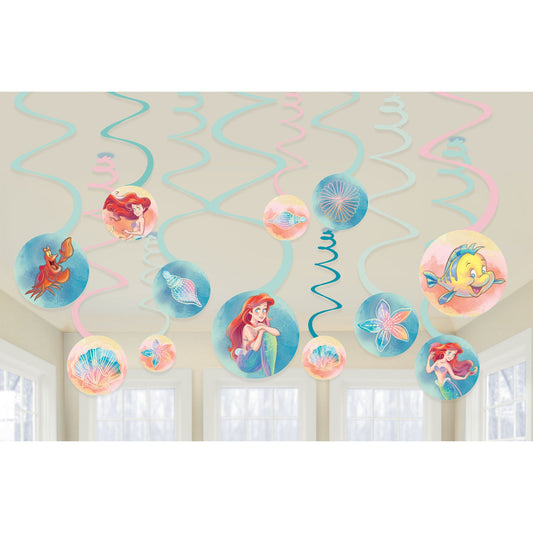 The Little Mermaid Spiral Swirls Hanging Decorations