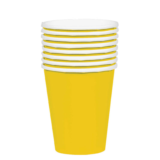 354ml Paper Cups FSC 20 Pack- Sunshine Yellow HC