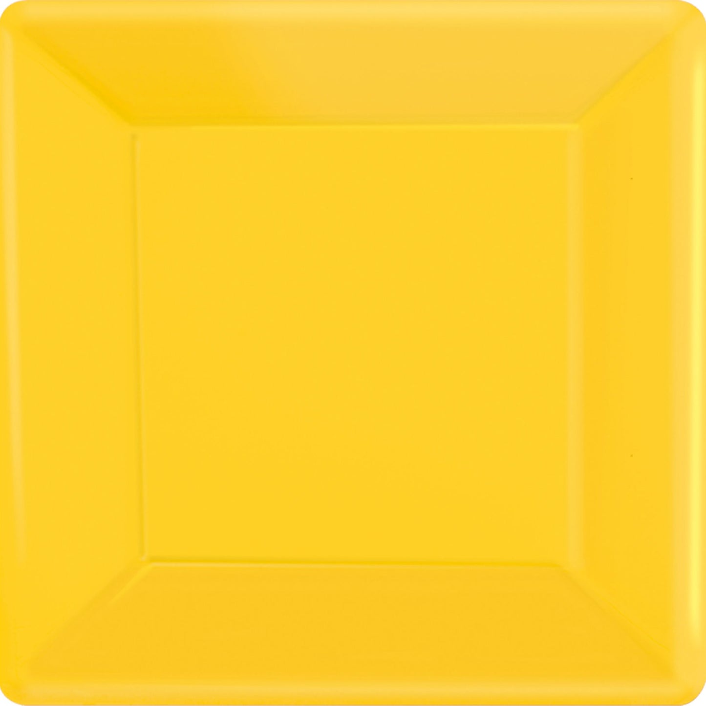 Paper Plates 17cm Square 20CT FSC - Sunshine Yellow NPC