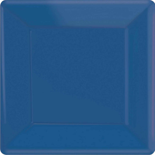Paper Plates 17cm Square 20CT FSC - Bright Royal Blue NPC