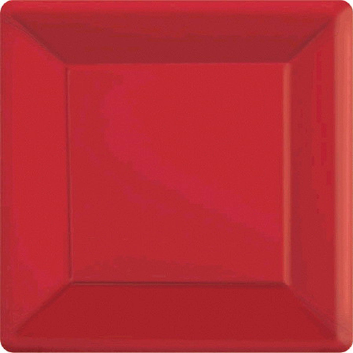 Paper Plates 17cm Square 20CT FSC - Apple Red NPC