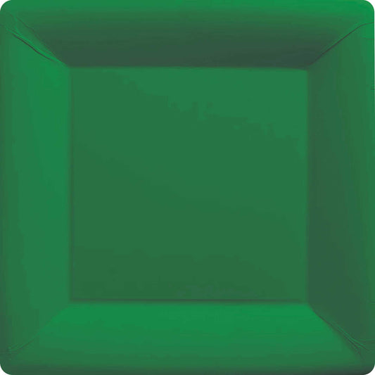 Paper Plates 17cm Square 20CT FSC - Festive Green NPC