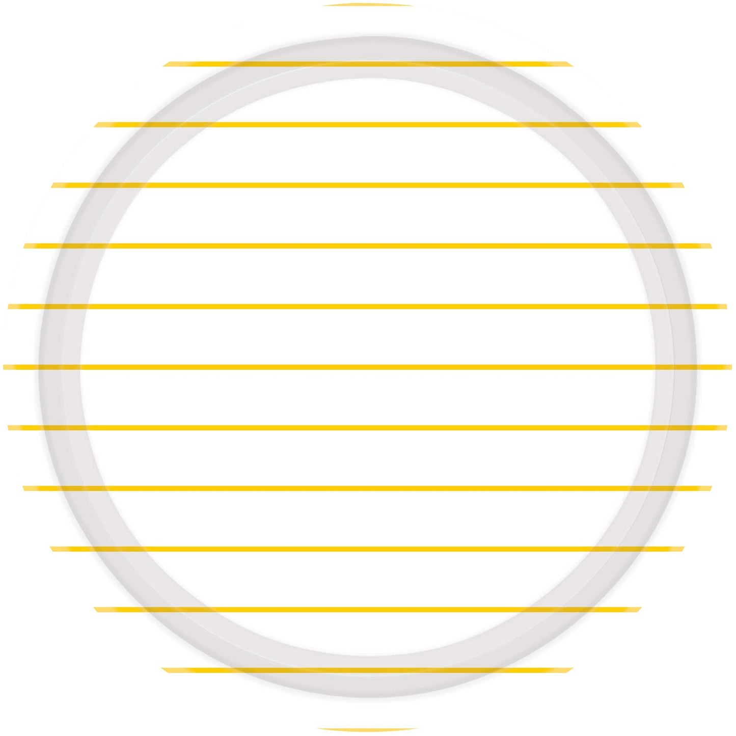 Stripes Paper Plates 23cm Round 8CT FSC - Sunshine Yellow NPC