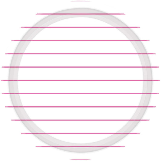 Stripes Paper Plates 23cm Round 8CT FSC -  Bright Pink NPC
