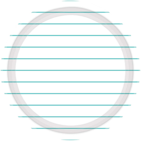 Stripes Paper Plates 23cm Round 8CT FSC -  Robin's Egg Blue NPC