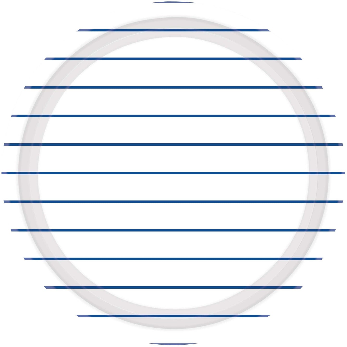 Stripes Paper Plates 23cm Round 8CT FSC -  Bright Royal Blue NPC