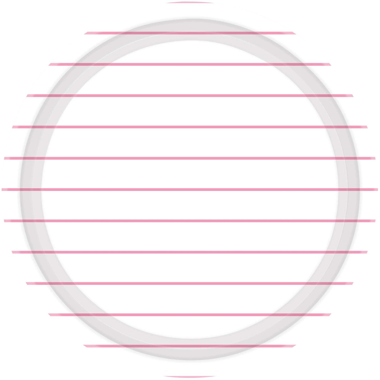 Stripes Paper Plates 23cm Round 8CT FSC -  New Pink NPC