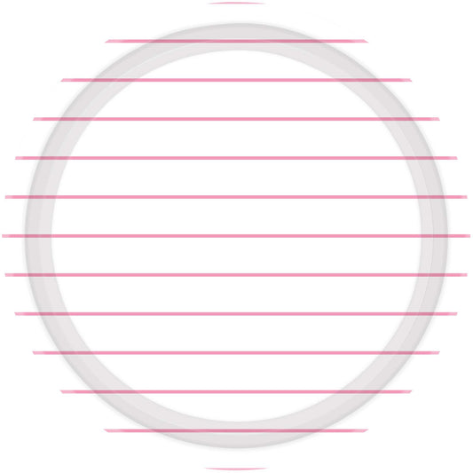 Stripes Paper Plates 23cm Round 8CT FSC -  New Pink NPC